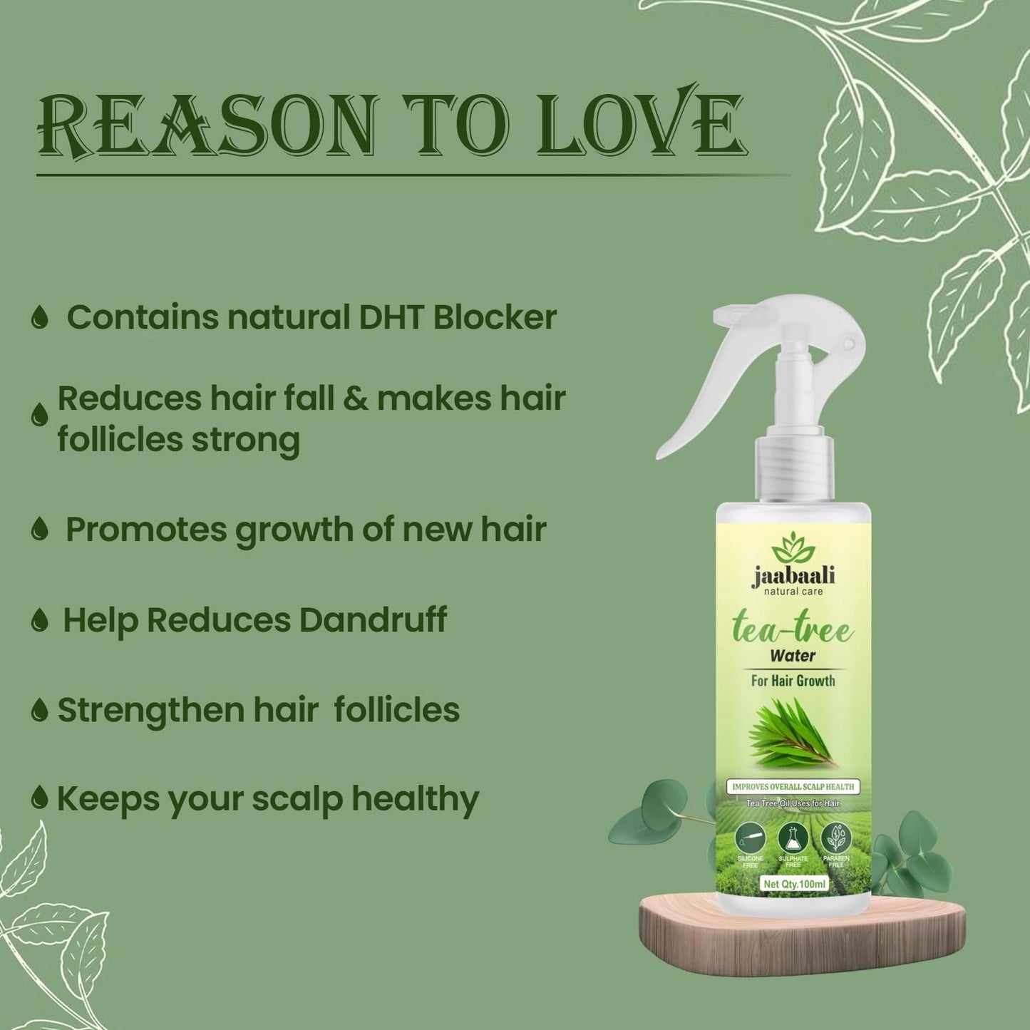 बालों के विकास के लिए टी ट्री वाटर 100ml