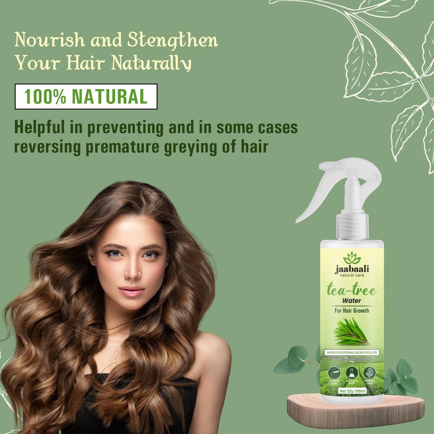 बालों के विकास के लिए टी ट्री वाटर 100ml