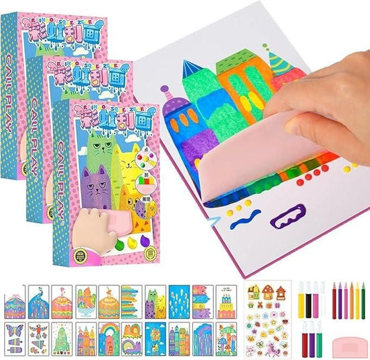 Rainbow Dot Painting Art Kits (105 pcs / 3 Box)